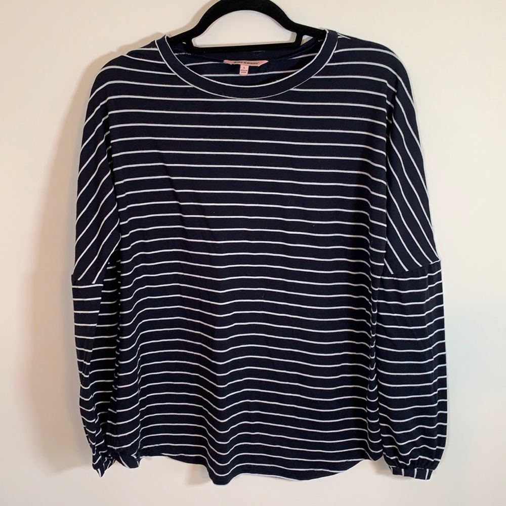 NWOT Striped Drop Shoulder Top
